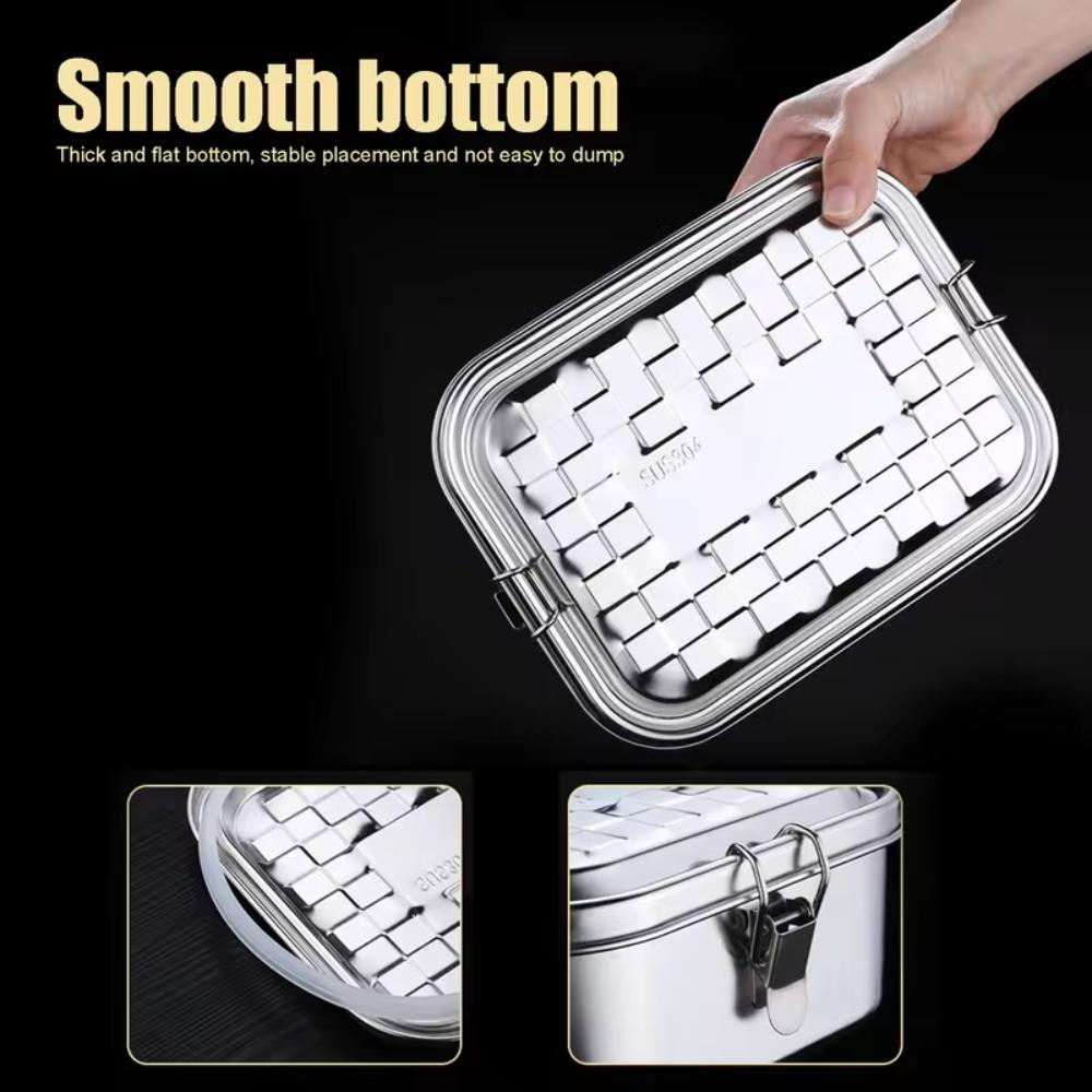Rectangular Lunch Container 1/2/3 Compartment Fresh-keeping Box Picnic
