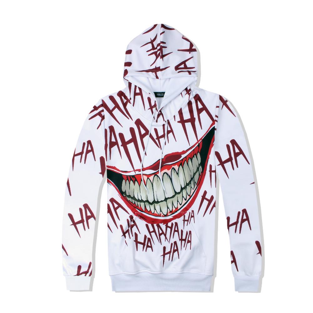 Smiley Face Loose Fit 3D Print Men s Hoodie L (Suggested 70-77.5 kg)