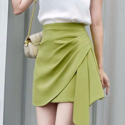 High Waist A-line Skirt Female Summer Irregular Design Tight A-line Slim Short Skirt
