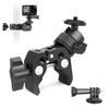 Super Clamp Camera Mount for GoPro with Bike Clamp Holder Clip for Monitor LCD Action SLR and Supports Up To 3kg Clamping Range 360° 1/4" Screws,