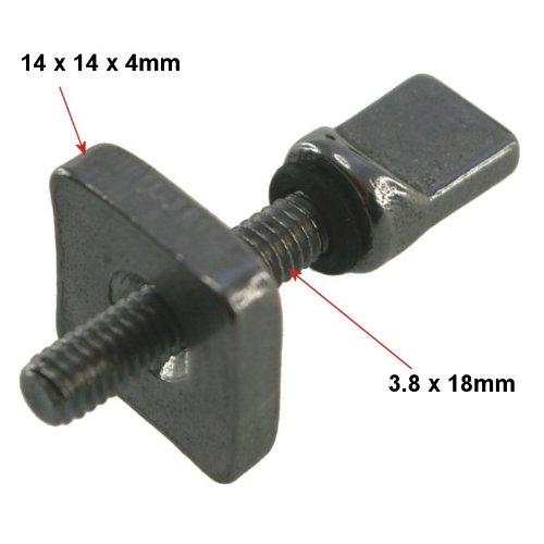 saruSURF 12cm Center Fin, Flex Soft, 4.6" for Longboards, SUPs, airSUPs, and AIR7 Paddleboards (Screws Included, Smoke-Black)