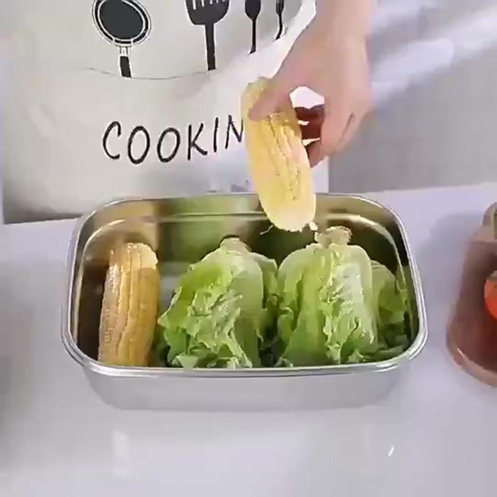 Stainless Steel Lunch Box Leakproof Food Container Microwave Oven Bento Box School/Office