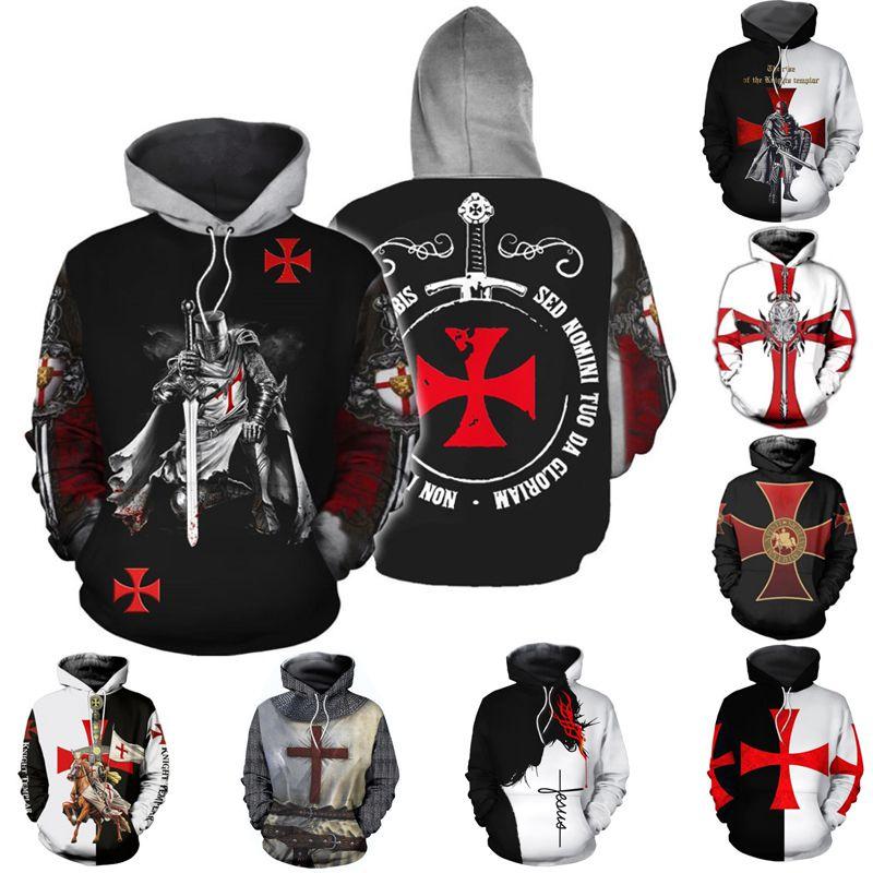 Knight Cross Cosplay Sweatshirt 3d Printed Hoodie Pullover Jacket Suit Costume