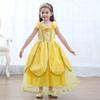 Enchanting Girls Belle Cosplay Princess Dress Yellow Ball Gown For Fancy Parties