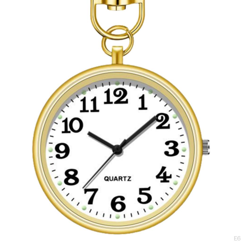 Keychain Pocket Watch Nurse Clock Elegant Portable Women Fob for