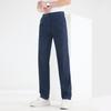Men's Denim Blue Casual Straight-Leg Pants