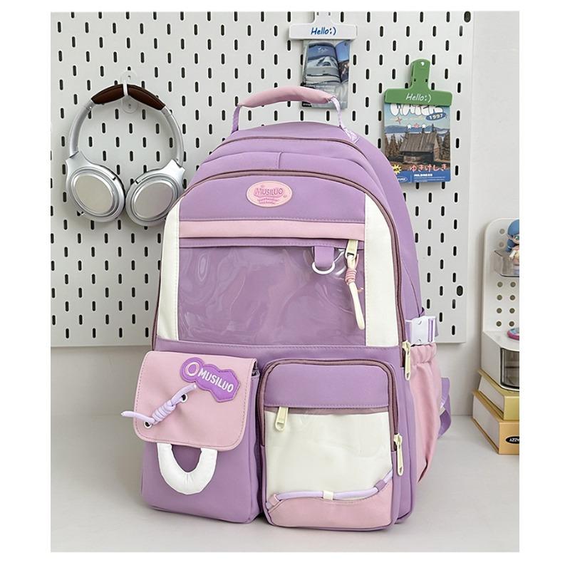 New high-value college style fresh and sweet backpack junior high school students lightweight large-capacity backpack