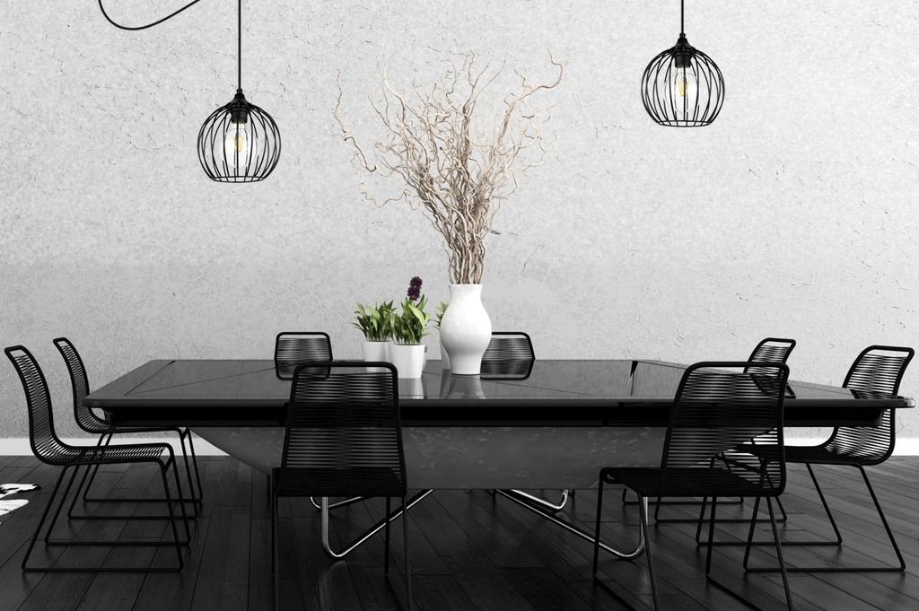 MODERN SPIDER HANGING LAMP, WIRE CEILING