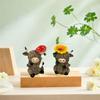 Adorable Highland Yak Sign Figurine Cute Animal Sculpture Ornament Home Decor Cow Statue  Garden
