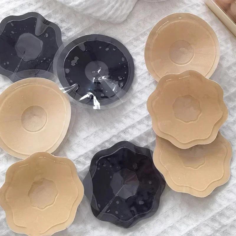 Sexy Reusable Breast Petals Invisible Strapless Bra Pasties Self Adhesive Nipple Cover Silicone Bra Pads For Women Party Dress