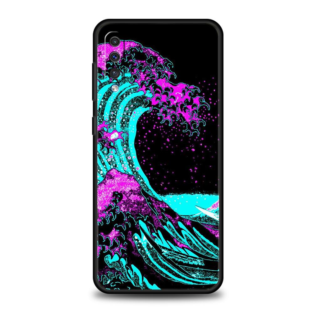 

Чехол для телефона Samsung A52 A14 A50 A70 A10S A30 A40 A20S A20E A02S A12 A22 A72 A32 5G A04s Golden Great Wave Kanagawa Surf Cover Samsung A50