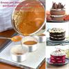 4 Inch Small Cake Pan Set Of 3, E-far Stainless Steel Mini Round Smash Cake Baking Pans, Non-toxic & Healthy, Mirror Finish & Dishwasher Safe