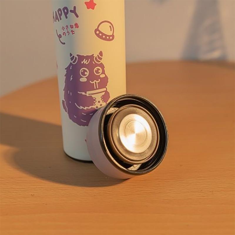 Temperature Measuring Mug, Cute Couple, Stainless Steel Water Cup, Large Capacity Tea Cup, High-end Business Men and Women