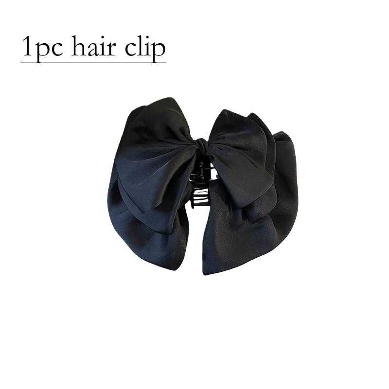 5pcs/set Women Hair Bows,Silky Satin Hair Clips for Girls,oversized Long Tail Hair Clips,large Cute and Aesthetic Hair Barrettes