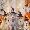 Curved Top Pet Halloween Witch Hat Adjustable Strap Dog Halloween Party Hat  Dress Up