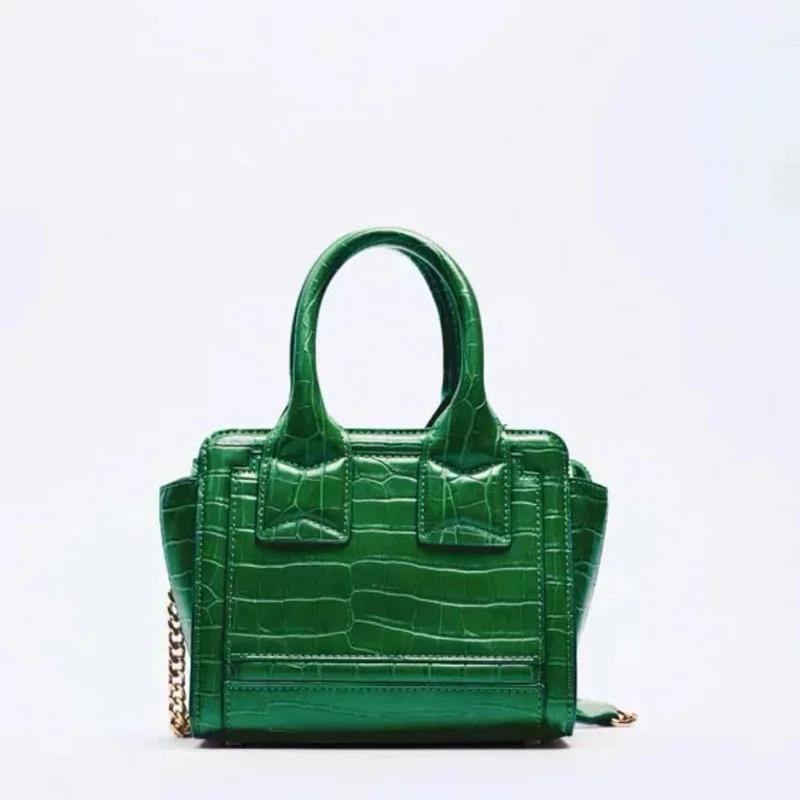 Fashion Crocodile Pattern Women's Small Handbag Brand Designer Ladies Square Shoulder Bag Luxury PU Leather Crossbody Bag Female