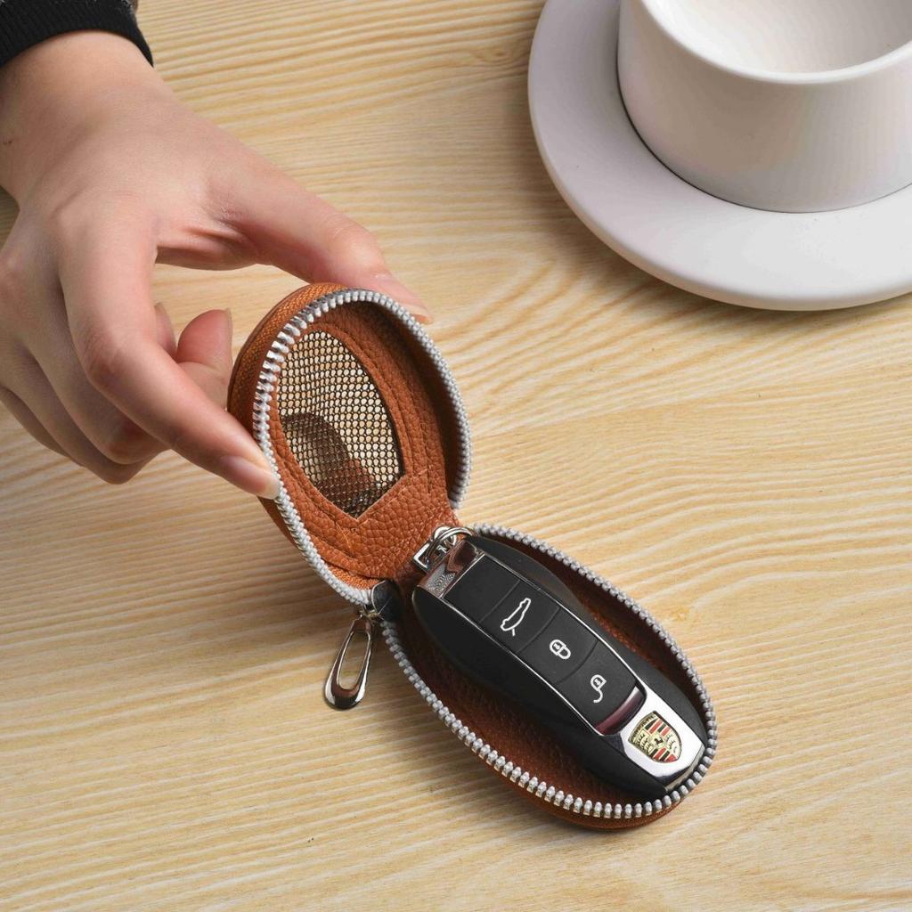Car Key Case Minimalist Key Holder for Men Women Sunroof Button Universal Fit Korean Style Key Organizer Bag