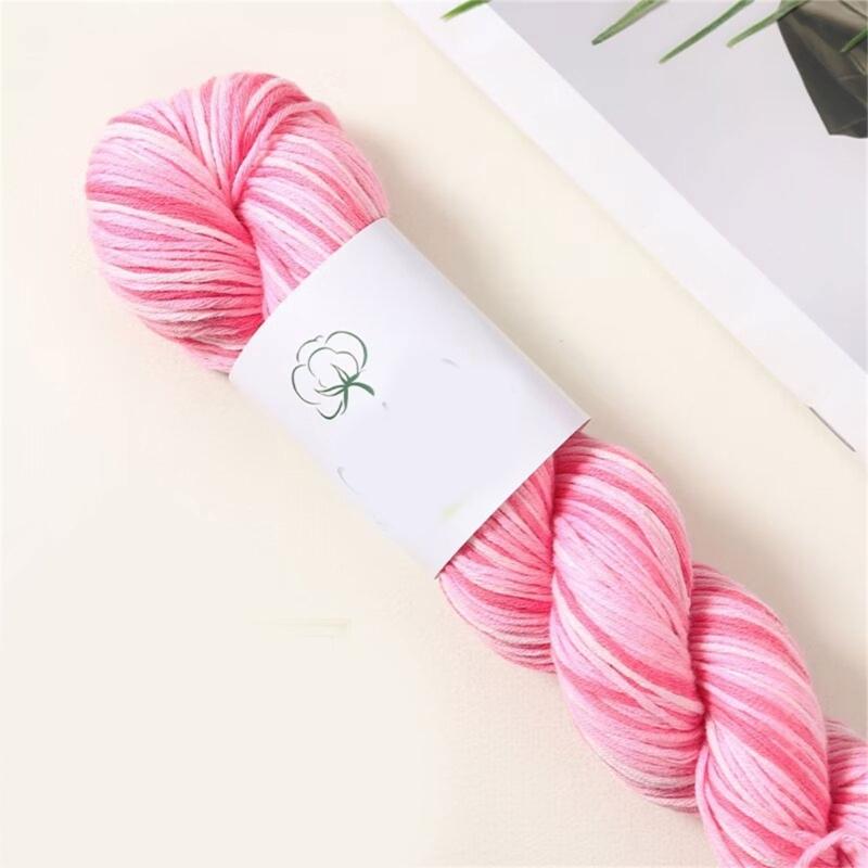 Multipurpose Cotton Knitting Yarn Hand Dyed Soft Natural Dyes for Scarves Hat Decoration Projects Easy to Handle