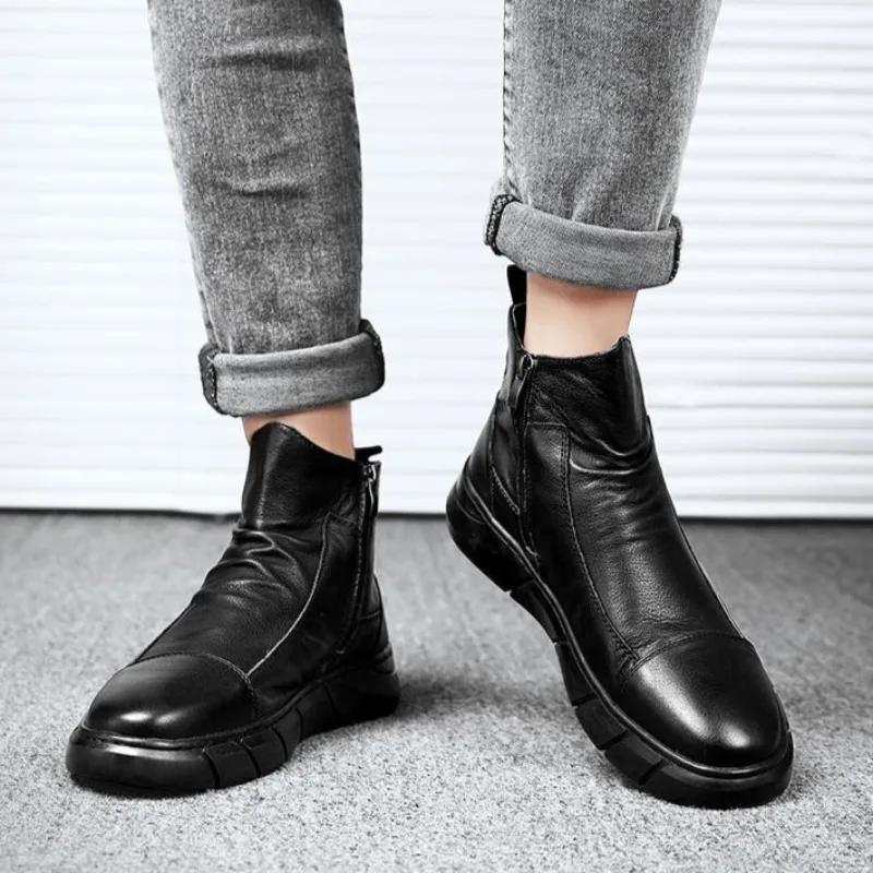 Шеф-поварская кухня черные мужские резиновые сапоги кулинарные короткие низкие мужские — фото 5