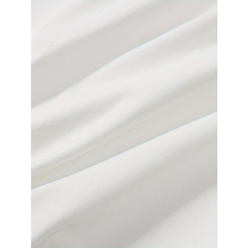 Women's White Short Sleeve Tee with Prints, Fresh & Breathable, Perfect for Summer Daily Wear