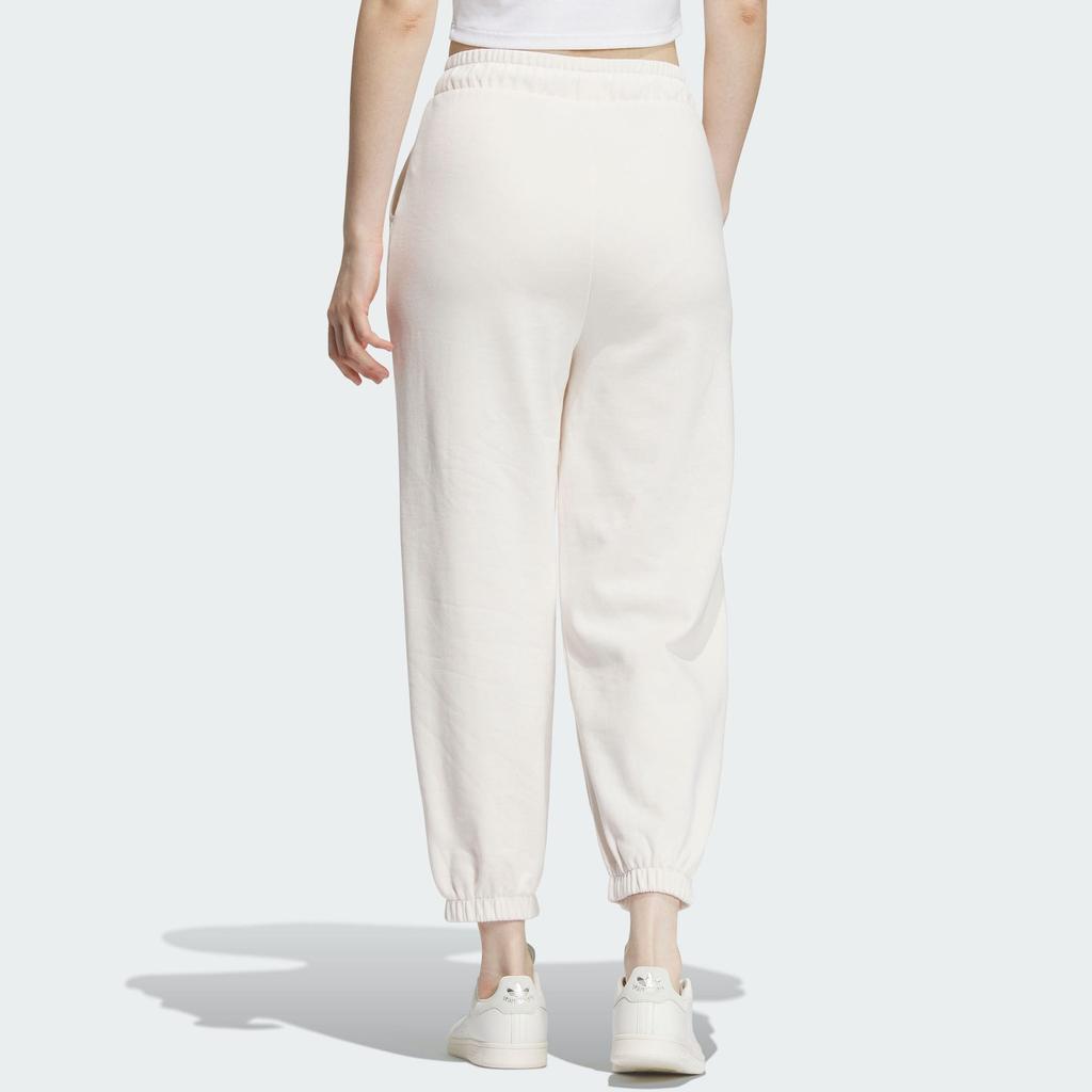 Adidas Originals Dc Rc Jogger With Solid Logo Drawstring Cuff Pants Women Bottoms Pink White IS5382