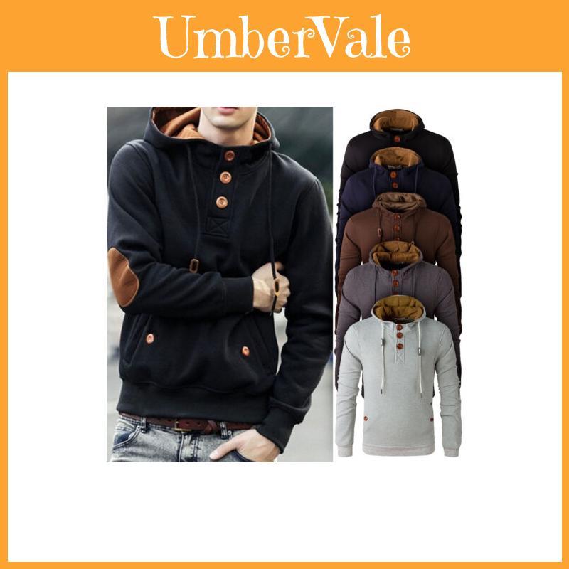 Men's Winter Cowl Neck Hooded Sweatshirt Coat Jacket For Ultimate Comfort And Style