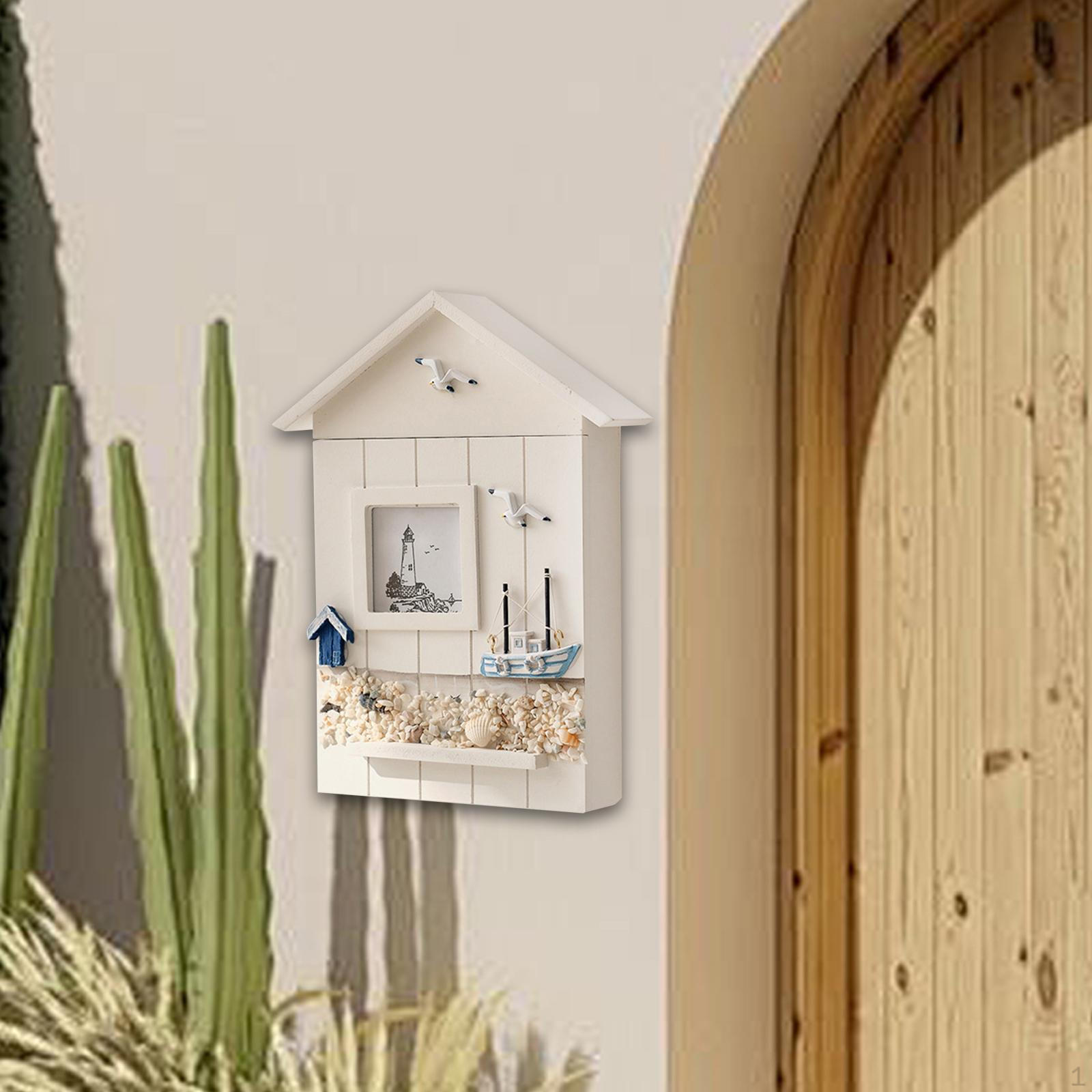Деревянный ключница в прибрежном стиле с 6 крючками ручная работа органайзер для прихожей Style C 1790₽