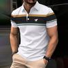 Sommer Herren Kleidung Kurzarm Streifen Poloshirt Männer Casual Elastizität Golf Poloshirt Tops