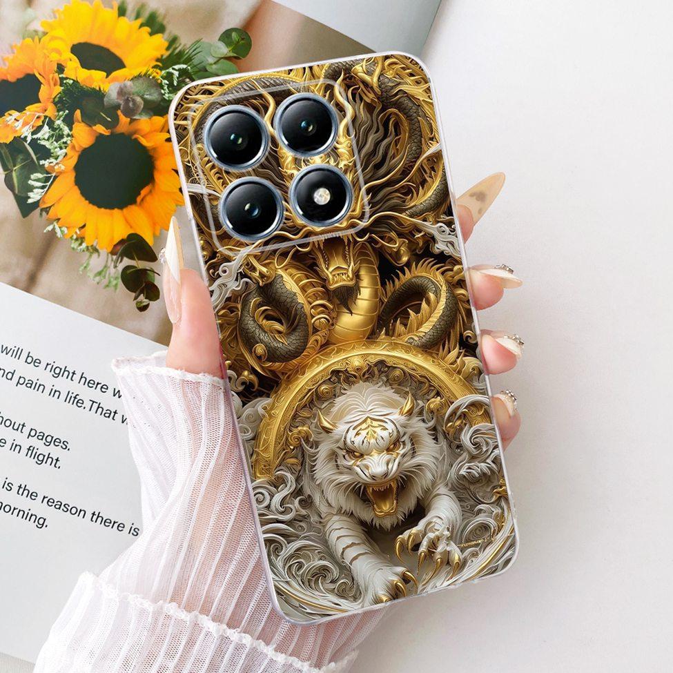 Transparent Casing For Xiaomi 14T Pro Case Cute Cat Luxury Fashion Butterfly Funny Cool Painted Cover 2407FPN8EG