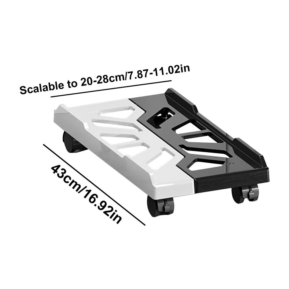 Adjustable Mobile CPU Stand, Ventilated Computer Tower Stand PC Tower Stand with 4 Caster Wheels Fits Most PC, Under Desk Holder