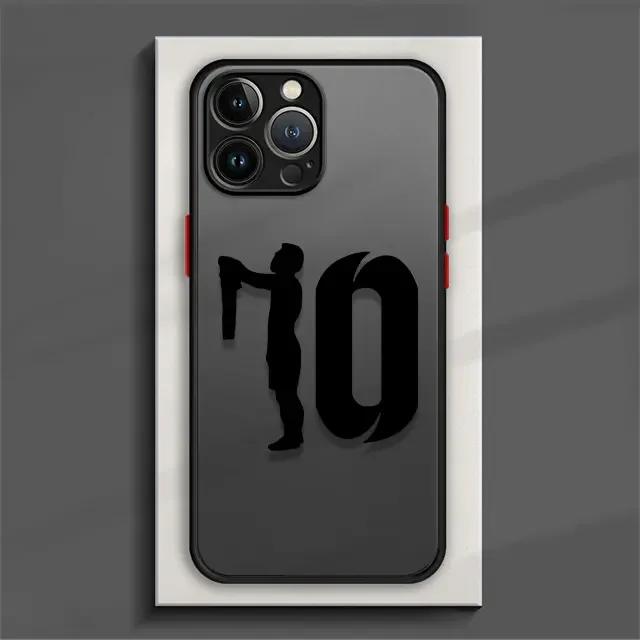 Phone Case For iPhone 16 15 14 13 12 11 Mini Pro Max X XR XSMax 15 16 Plus Football Superstar Messis-10 Transparent Back Cover