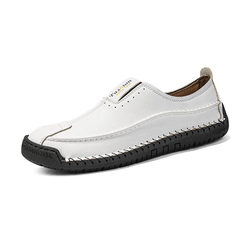 Handmade Genuine Leather Men's Casual Shoes Comfortable Moccasins Men Business Flats Shoes Driving Shoes