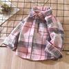 Children's Retro Plaid Long Sleeve Shirt - Unisex Cardigan with Lapel