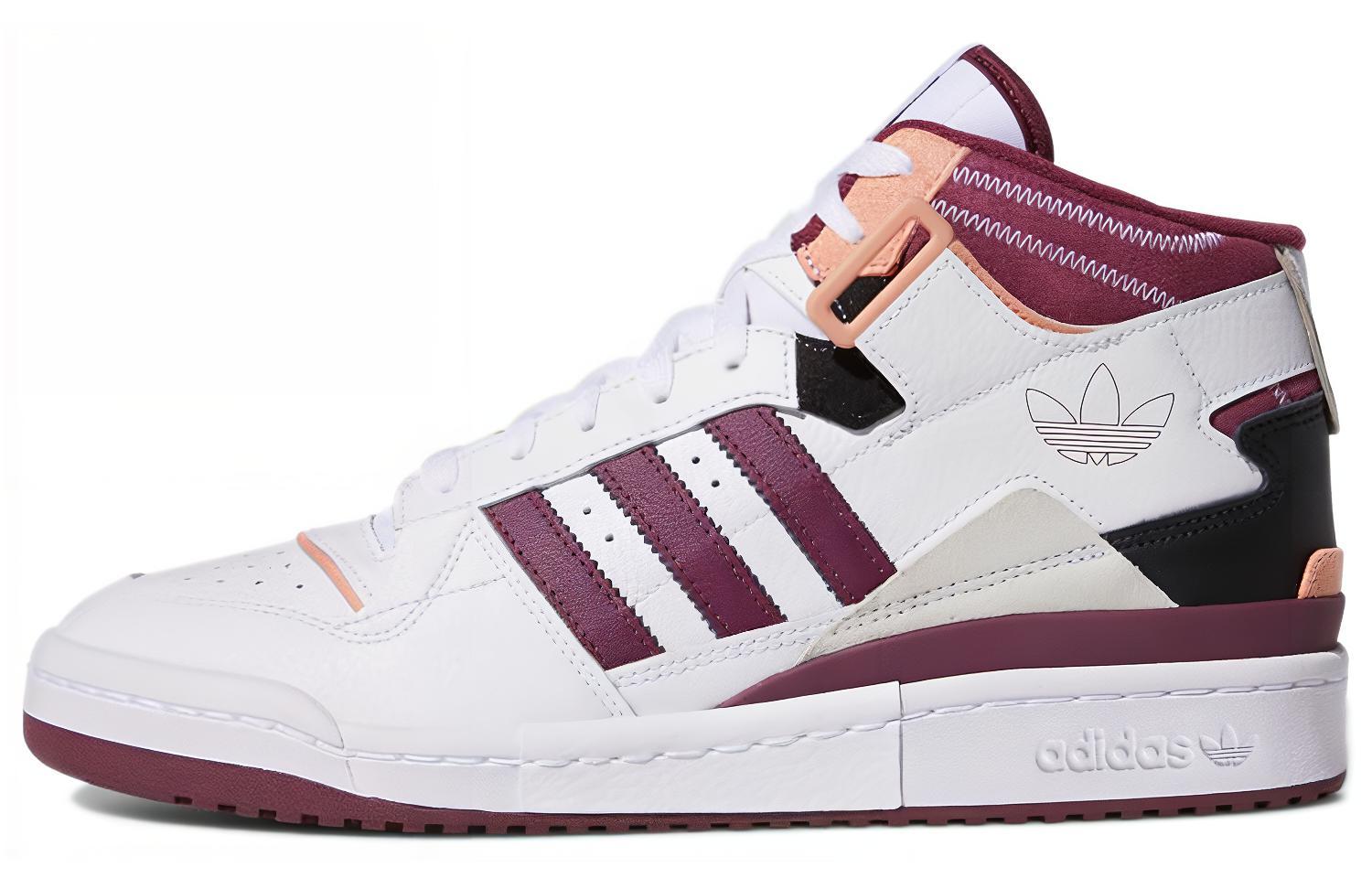 Adidas Forum Exhibit Mid  White Victory Crimson  H01920 42