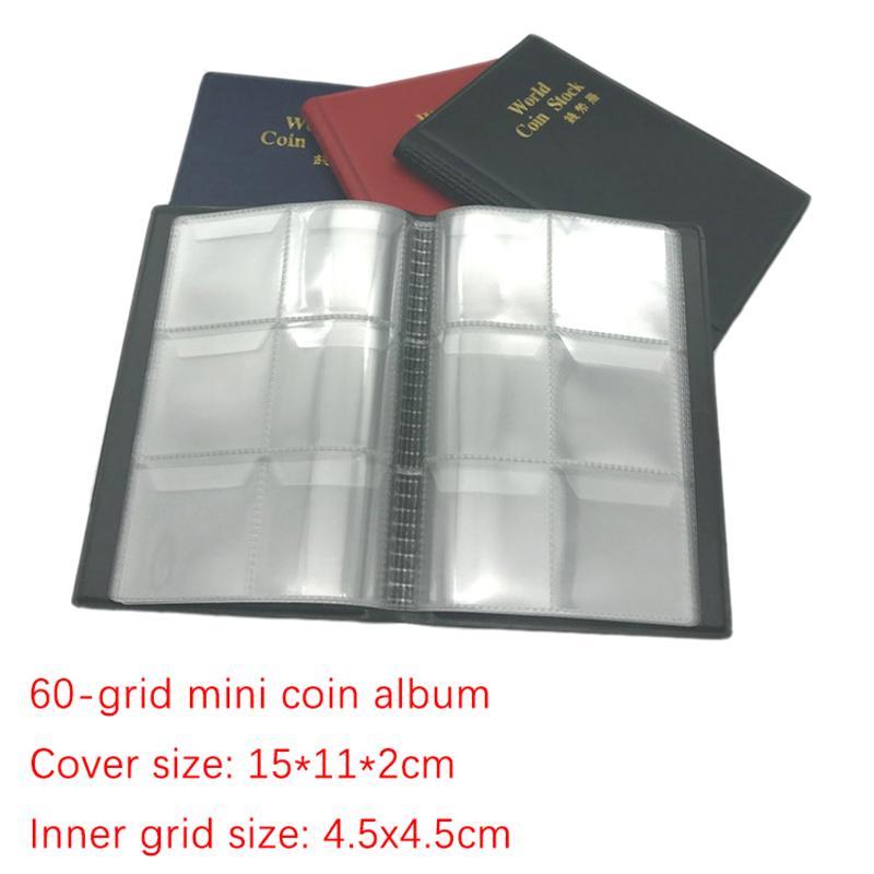 60 kapes Album na sbírku mincí Mini sáček na uložení penny Sběratelský organizér na peníze Dárky Albový držák na mince