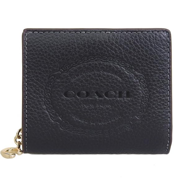 Geldbörse Bifold Kompakte Faltgeldbörse Outlet Marke Leder CM216 HERITAGE SNAP WALLET Heritage Snap Wallet [Coach] Damen (Schwarz) [Artikel]