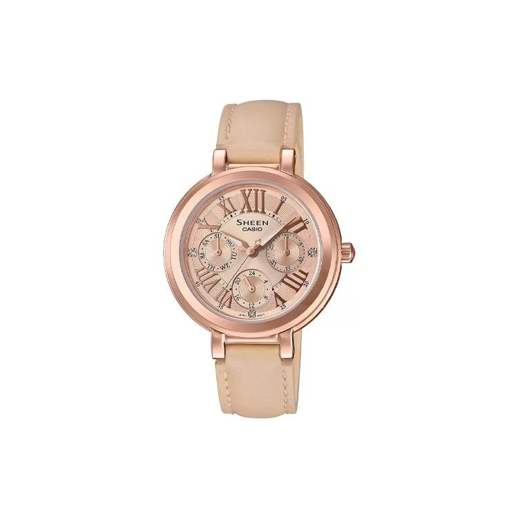 

CASIO Women s SHEEN Gold Watch SHE-3034GL-9AUDF Rose Gold Watch Dial
