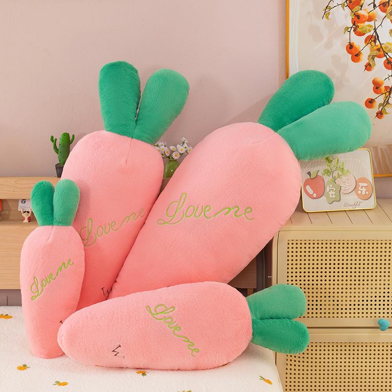 Cute carrot throw pillow children bed sleeping pillow plush toy doll long pillow gift female