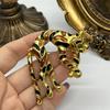 SKEDS Vintage Women Men Fashion Crystal Cross Baroque Style Badges Brooch Retro Unisex Rhinestone Luxury Pin Corsages Jewelry