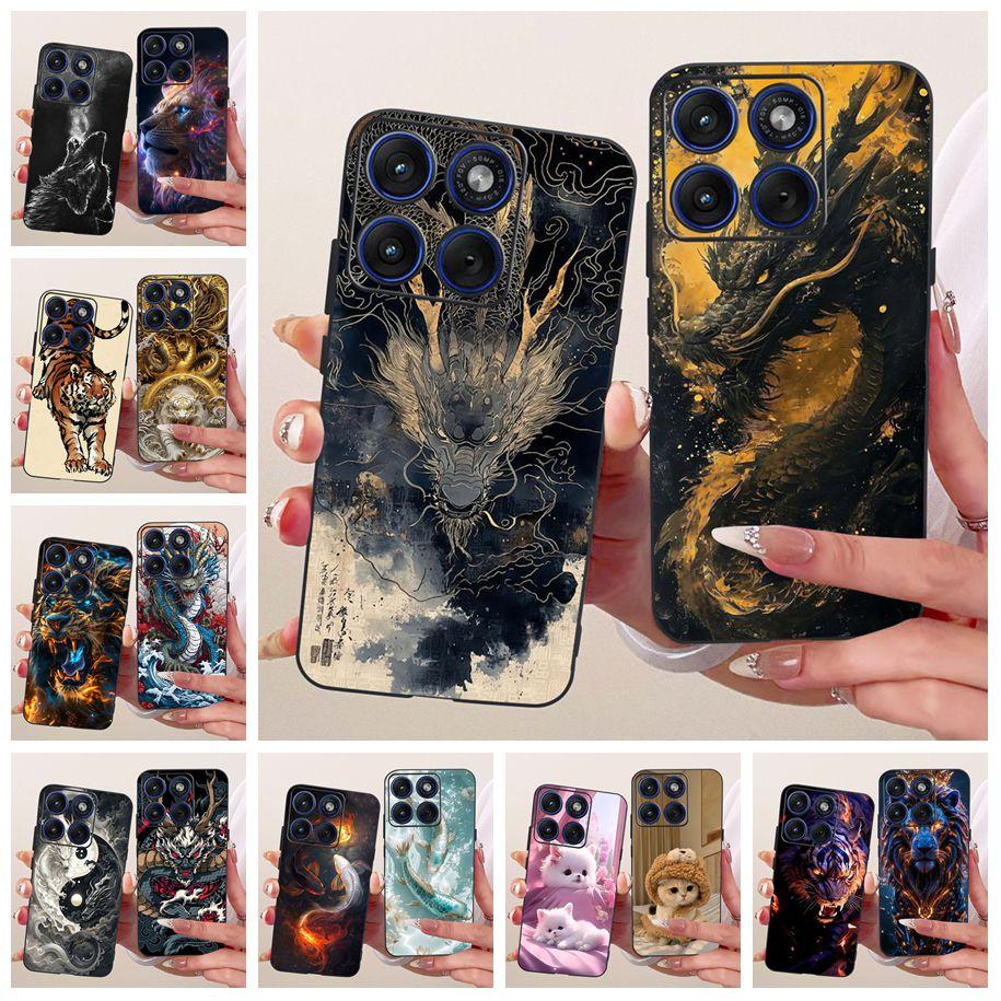 6.7" For Motorola Edge 70 Phone Case Luxury Dragon Cartoon Cover Soft Black Silicone Shell For Motorola Edge70 Moto X70 Air Etui