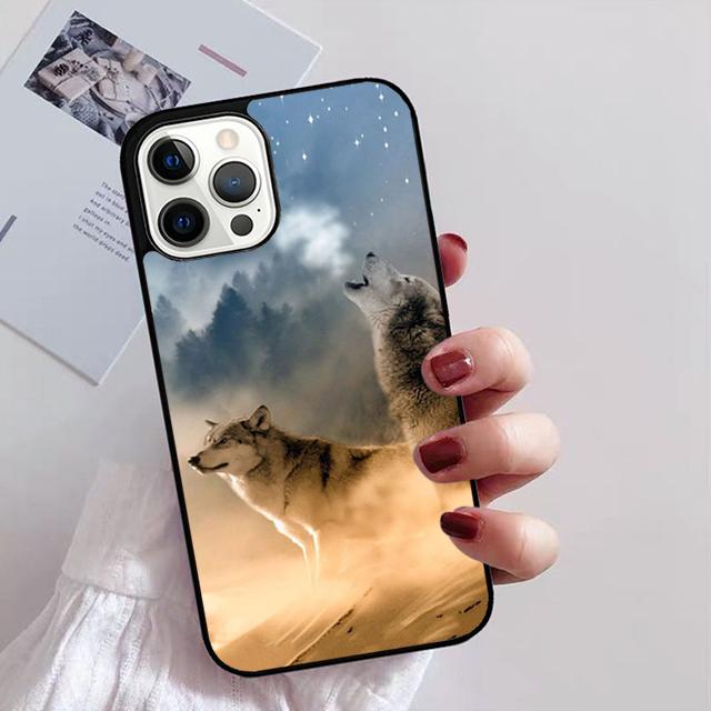 Animal The Wolf Howl Phone Case For iPhone 17 Air 14 13 12 16Pro Max 15  Plus Max Cover Shell Coque