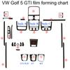 For VW Golf 5 GTI MK5 4 Doors Interior Central Control Panel Door Handle Carbon Fiber Stickers Decals Car Styling Accessorie