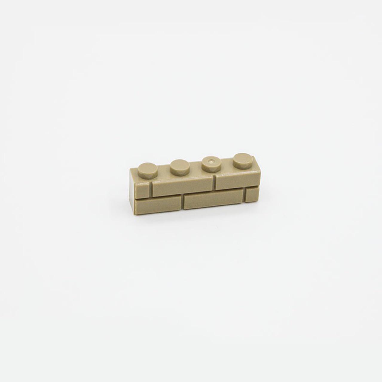 About 685 pcs/kg Compatible with LEGO 15533: 1x4 Striped Wall Brick Building Blocks Earth Yellow