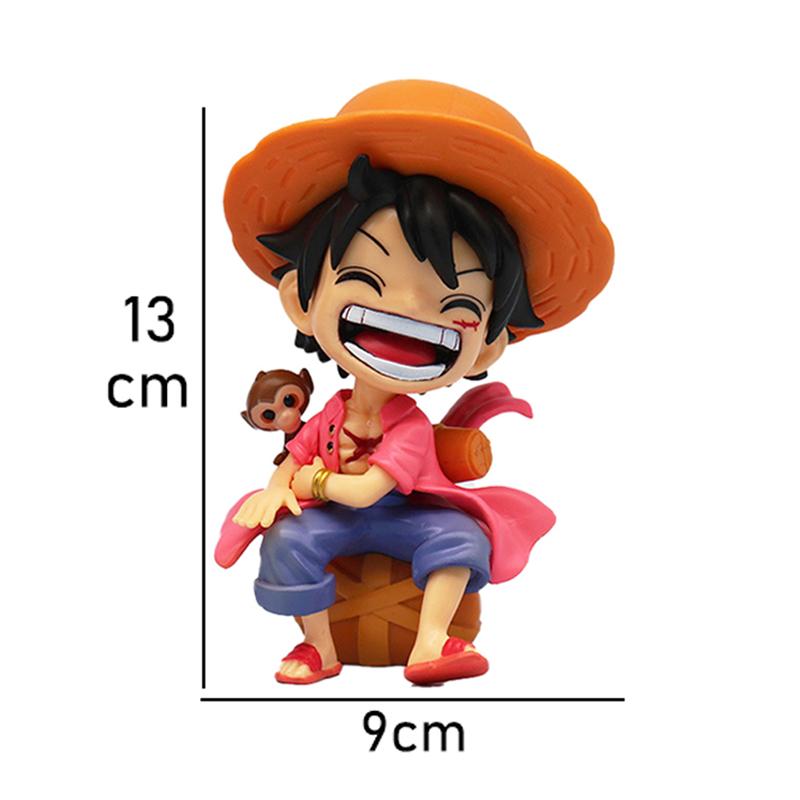 Anime Peripheral Series ONE PIECE Luffy Solon Sanji Q-version Sitting Posture Children's Model Figurine Toy Gift Collectibles