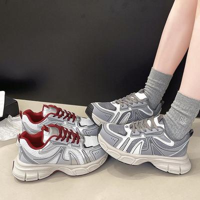 Retro Dad Shoes Women's 2025 Spring New Thick-soled Lightweight Super Fire Versatile Small Casual Sports Shoes