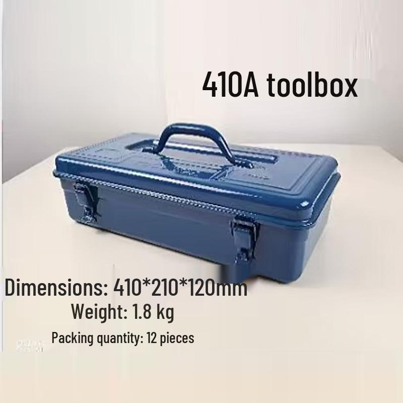 Caixa de Ferramentas de Metal Espessada para Casa e Carro - Disponível em Camada Única ou Múltipla