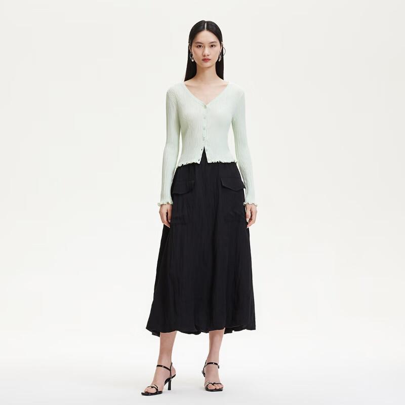 VEROMODA 2025 Summer Pleated A-Line Skirt
