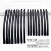 6/12Pcs 6.5/8.5CM Black Hair Clips Arc-shaped Barrette New Hairpins  Headdress