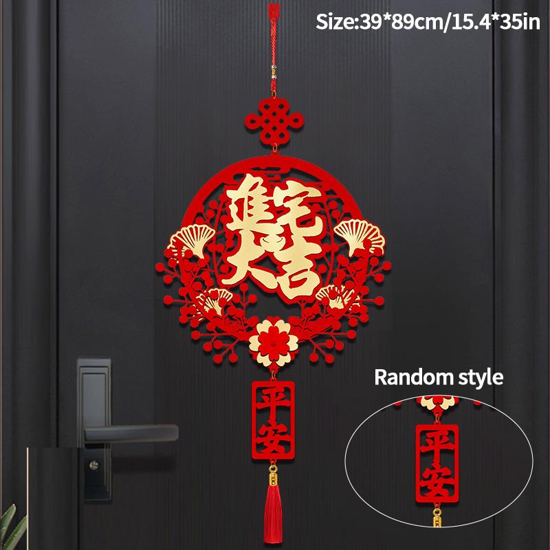 2026 Chinese Spring Festival Lucky Decor The Year of Hores Door Hanging Pendants Chinese New Year Home Party Supplies