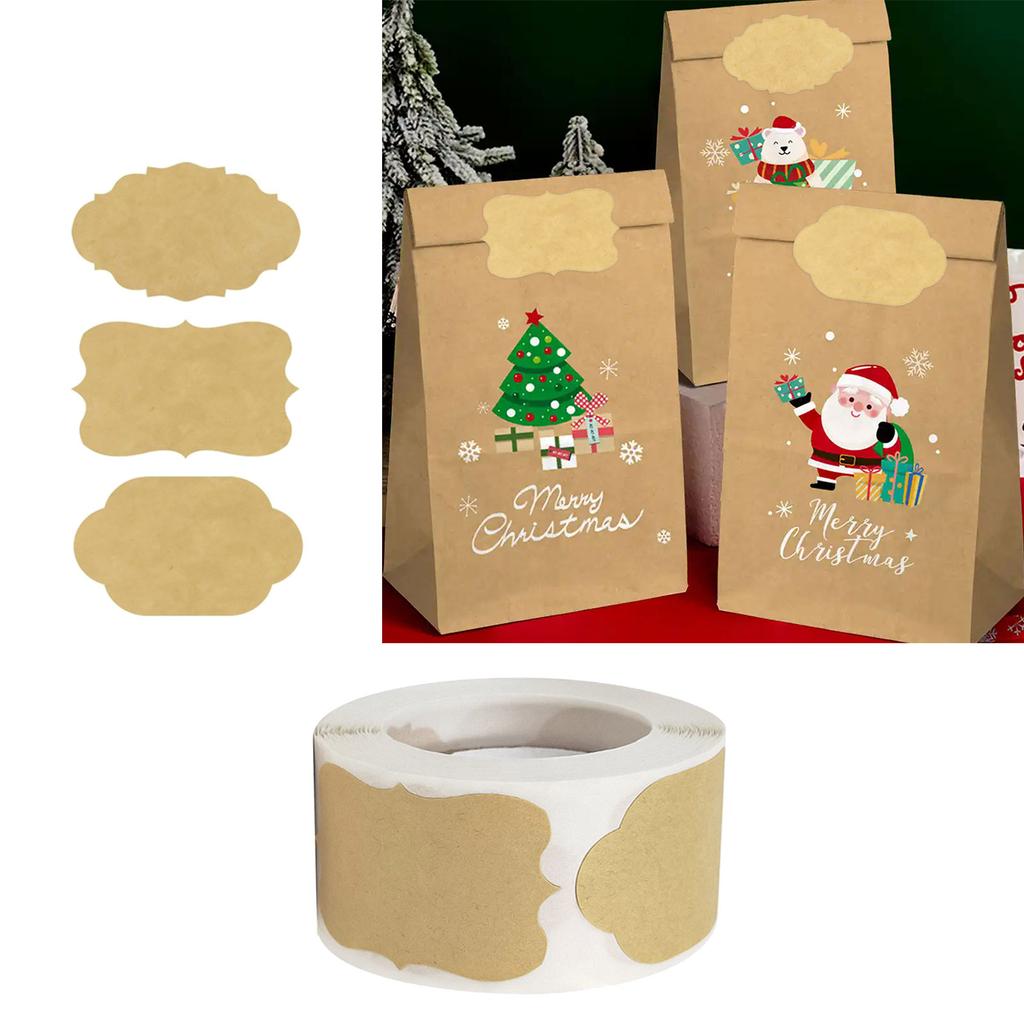 Self-Adhesive Sticker Writeable Gift Sticker Jam Label Household Labels for Baking Card Envelope Bottle and Wedding